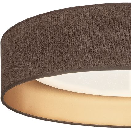 Brilagi - Plafonnier LED dimmable VELVET SMARTIX STARS LED/36W/230V 3000-6000K Ø 55 cm marron/doré Wi-Fi Tuya Beacon + télécommande