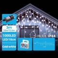 BRILAGI - LED guirlande de Noël extérieure 1000xLED/9W/8 fonctions 53x0,6m IP44 blanc froid