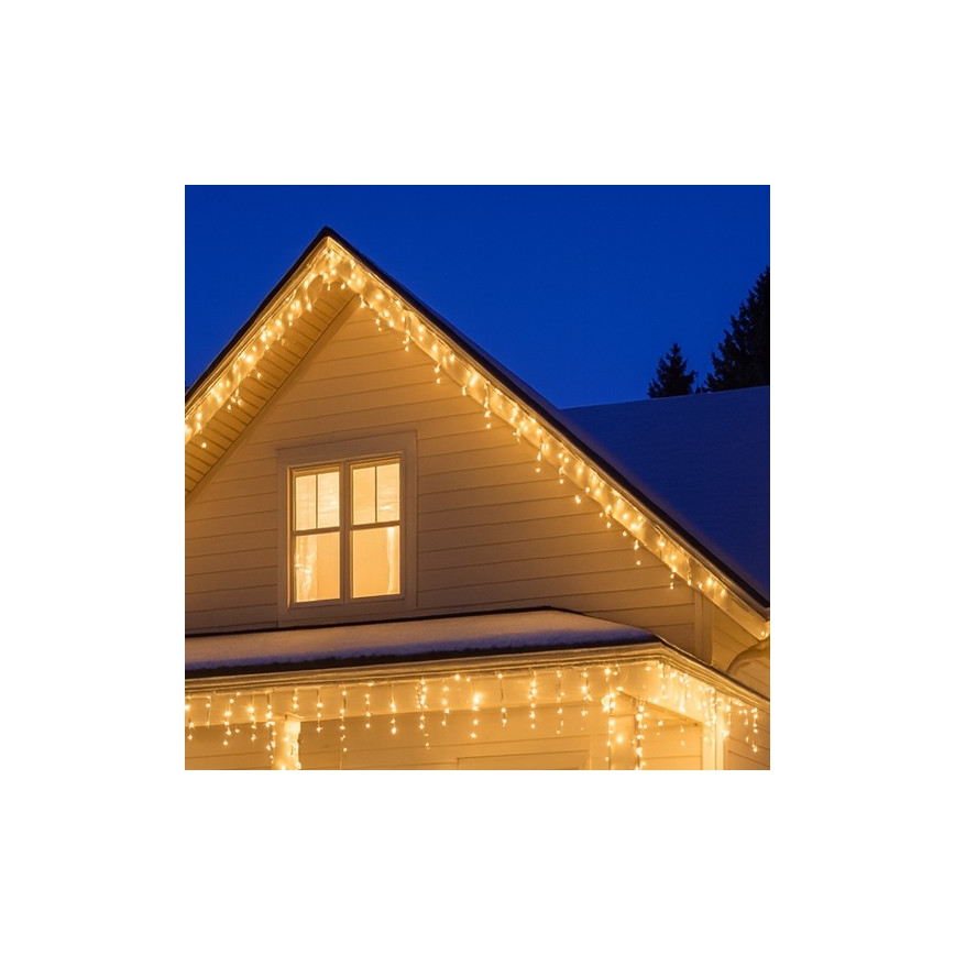 BRILAGI - LED guirlande de Noël pour extérieur 360xLED/8 fonctions 14m IP44 blanc chaud effet stalactites