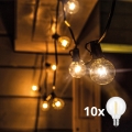 BRILAGI - LED guirlande décorative d'extérieur GIRLANDA 10xE12/0,6W/230V 8m noire IP44 blanc chaud