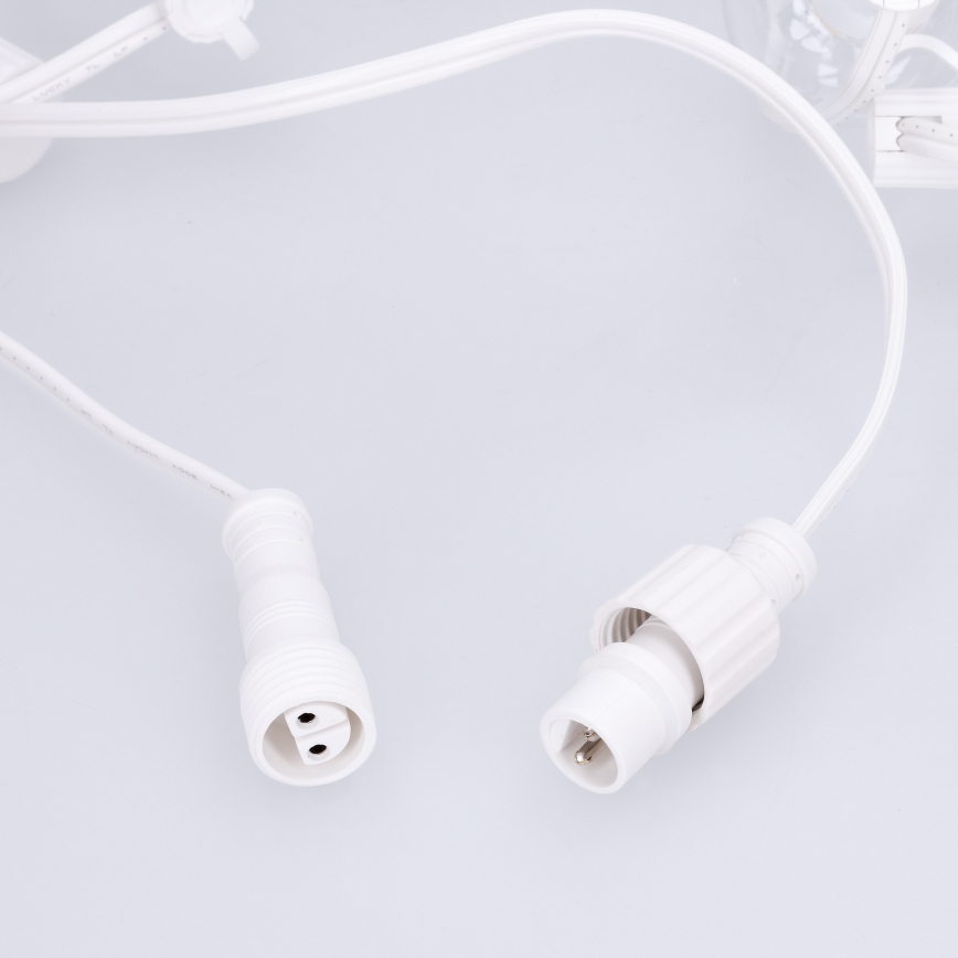Brilagi - LED d'extérieur guirlande décorative GIRLANDA 10xE12/0,6W/230V 8 m blanche IP44 blanc chaud