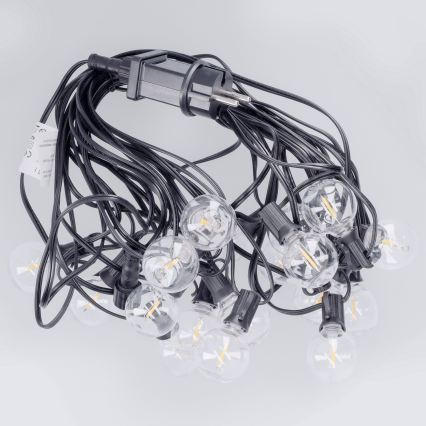 BRILAGI - Guirlande décorative LED d'extérieur GIRLANDA 18xE12/0,6W/230V 13m noire IP44 blanc chaud