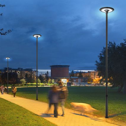 Brilagi - Lampadaire LED d'extérieur avec mât de 5 m URBANSPARK LED/120W/230V noir IP65
