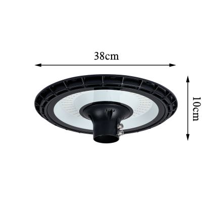 Brilagi - Lampadaire LED d'extérieur avec mât 3 m URBANSPARK LED/60W/230V, noir, IP65