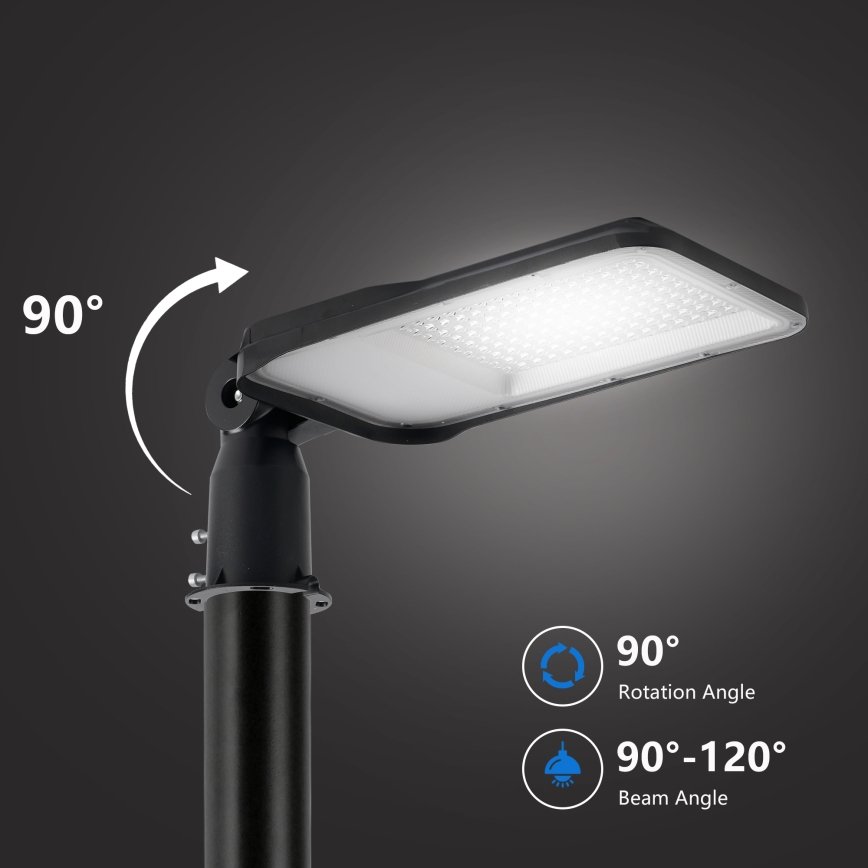 Brilagi - Lampadaire LED extérieur avec poteau et articulation de 4 m URBANLIGHT LED/100W/230V noir IP65