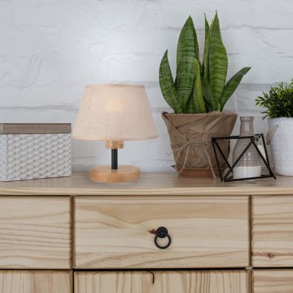 Brilagi - LED Lampe de table ANTHONY 1xE14/40W/230V chêne/beige