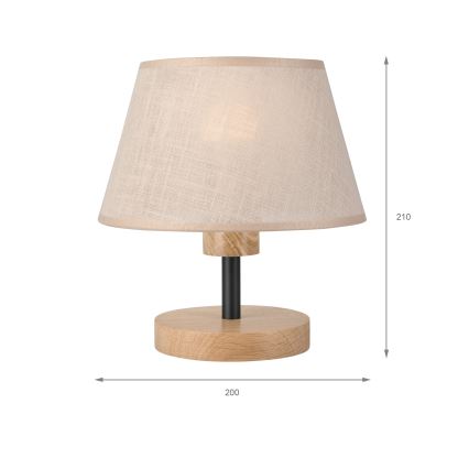 Brilagi - LED Lampe de table ANTHONY 1xE14/40W/230V chêne/beige