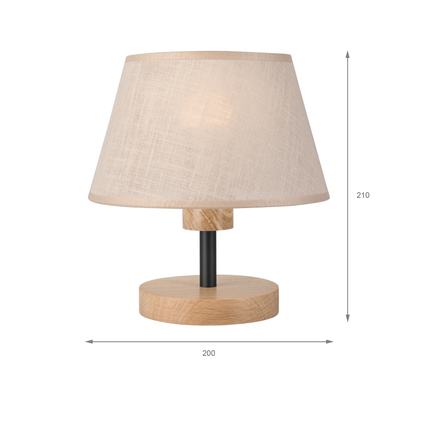 Brilagi - LED Lampe de table ANTHONY 1xE14/40W/230V chêne/beige