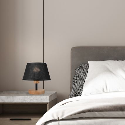 Brilagi - LED Lampe de table ANTHONY 1xE14/40W/230V chêne/noir