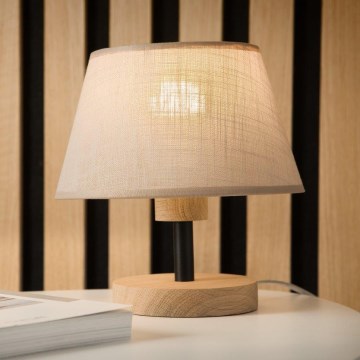 Brilagi - LED Lampe de table ANTHONY 1xE27/60W/230V chêne/beige