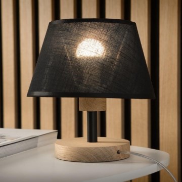 Brilagi - LED Lampe de table ANTHONY 1xE27/60W/230V chêne/noir