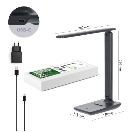 Brilagi -LED Lampe de table dimmable MODO LED/7W/230V 3000/4000/6500K anthracite