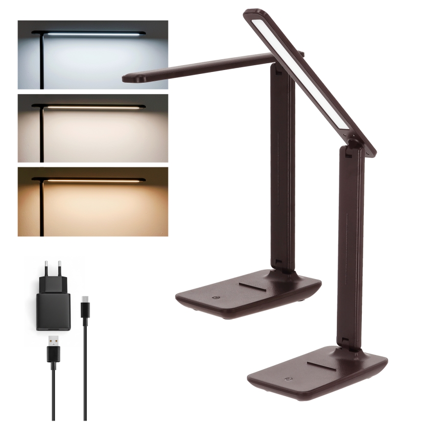 Brilagi - Lampe de table LED dimmable MODO LED/7W/230V 3000/4000/6500K marron