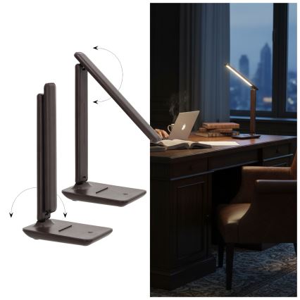 Brilagi - Lampe de table LED dimmable MODO LED/7W/230V 3000/4000/6500K marron