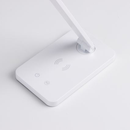 Brilagi - Lampe de bureau tactile dimmable à LED avec charge sans fil QI MODO CHARGE LED/7W/5V 3000/4000/6000K blanche