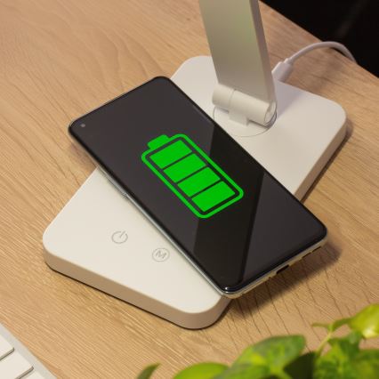 Brilagi - Lampe de bureau tactile dimmable à LED avec charge sans fil QI MODO CHARGE LED/7W/5V 3000/4000/6000K blanche
