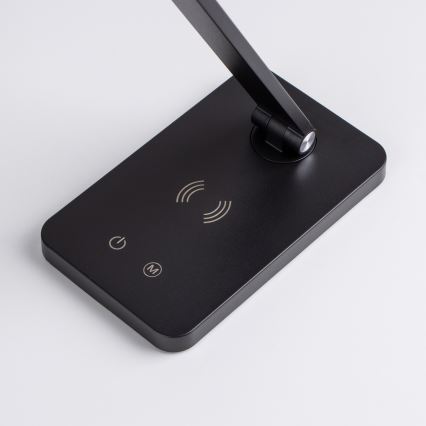 Brilagi - Lampe de table tactile LED dimmable avec charge sans fil QI MODO CHARGE LED/7W/5V 3000/4000/6000K noire