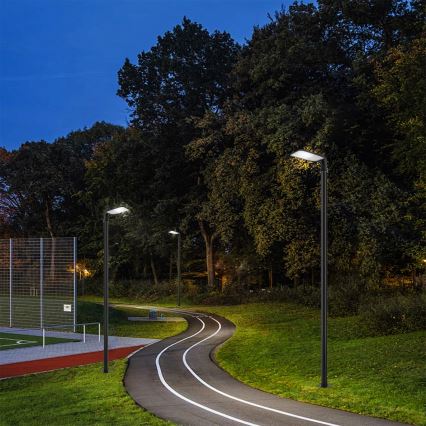 Brilagi - Lampadaire de rue LED d'extérieur avec mât de 3 m et bras articulé URBANLIGHT LED/100W/230V noir IP65