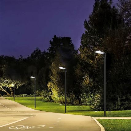 Brilagi - Lampadaire de rue LED d'extérieur avec mât de 3 m et bras articulé URBANLIGHT LED/100W/230V noir IP65