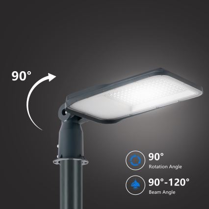 Brilagi - Lampadaire LED de rue extérieur avec mât articulé 4 m URBANLIGHT LED/100W/230V anthracite IP65