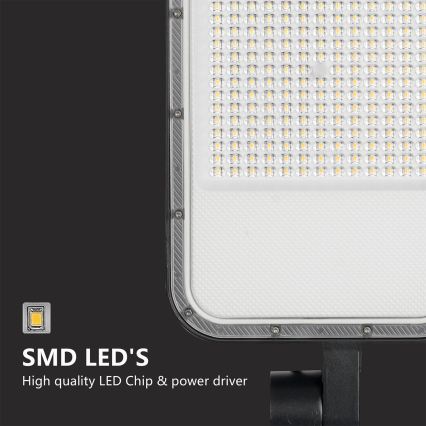 Brilagi - Lampe de rue LED d'extérieur avec poteau et bras articulé de 3 m URBANLIGHT LED/200W/230V noire IP65