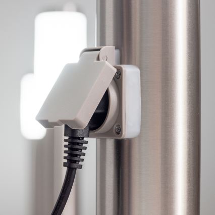 BRILAGI - Lampe d'extérieur LED dimmable avec prise ELIA 1xE27/6W/230V 2700-6500K IP44 Wi-Fi 50 cm chrome mat