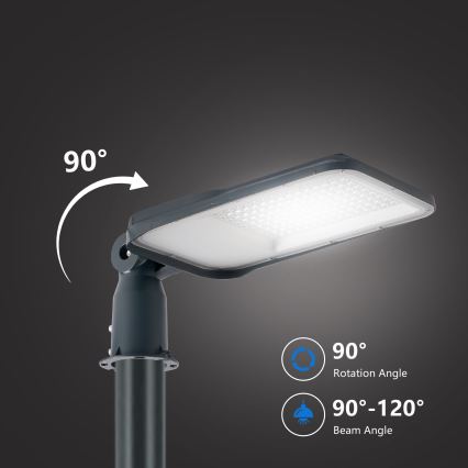 Brilagi - LED Lampadaire de rue avec mât de 3 m et bras articulé URBANLIGHT LED/100W/230V anthracite IP65