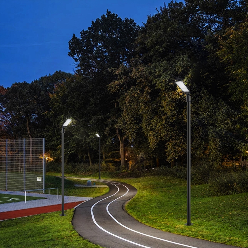 Brilagi - Lampe LED d'extérieur pour voirie avec mât de 3 m et bras articulé URBANLIGHT LED/50W/230V noir IP65