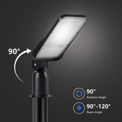 Brilagi - Lampe LED d'extérieur pour voirie avec mât de 3 m et bras articulé URBANLIGHT LED/50W/230V noir IP65