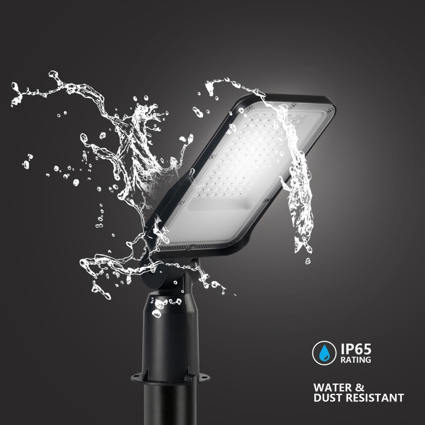 Brilagi - Lampe LED d'extérieur pour voirie avec mât de 3 m et bras articulé URBANLIGHT LED/50W/230V noir IP65