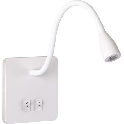 BRILAGI - Lampe murale LED flexible MAYA DOUBLE LED/4W/230V + LED/3W blanche