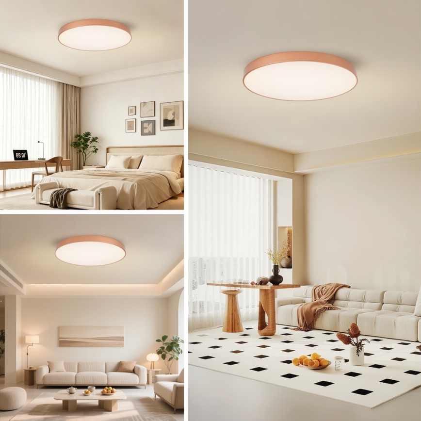 Brilagi - Plafonnier LED dimmable POOL SMART LED/100W/230V 3000-6000K Ø 80 cm Wi-Fi Tuya bronze + télécommande