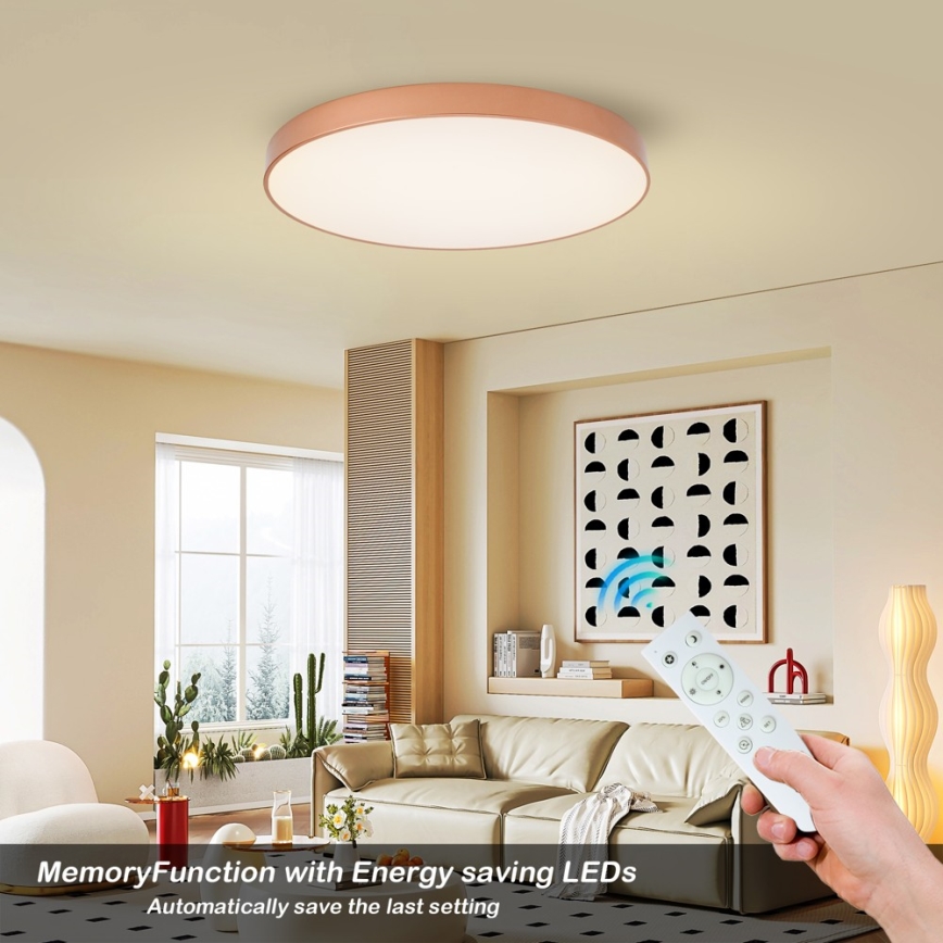 Brilagi - Plafonnier LED dimmable POOL SMART LED/100W/230V 3000-6000K Ø 80 cm Wi-Fi Tuya bronze + télécommande