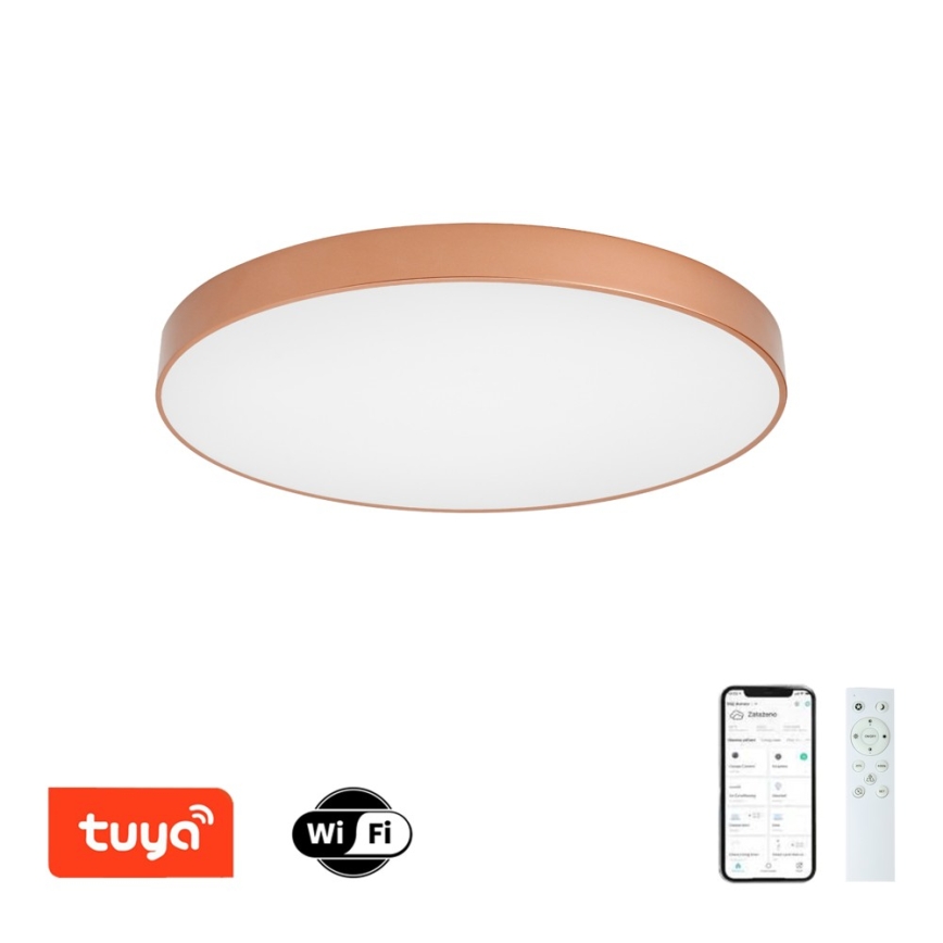 Brilagi - Plafonnier LED dimmable POOL SMART LED/100W/230V 3000-6000K Ø 80 cm Wi-Fi Tuya bronze + télécommande