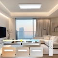 Brilagi - LED Luminaire de plafond de salle de bain Dimmable FRAME SMART LED/30W/230V 30x60 cm 3000-6000K IP44 blanc + télécommande