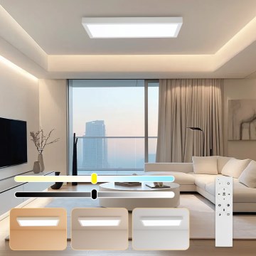 Brilagi - LED Luminaire de plafond de salle de bain Dimmable FRAME SMART LED/30W/230V 30x60 cm 3000-6000K IP44 blanc + télécommande