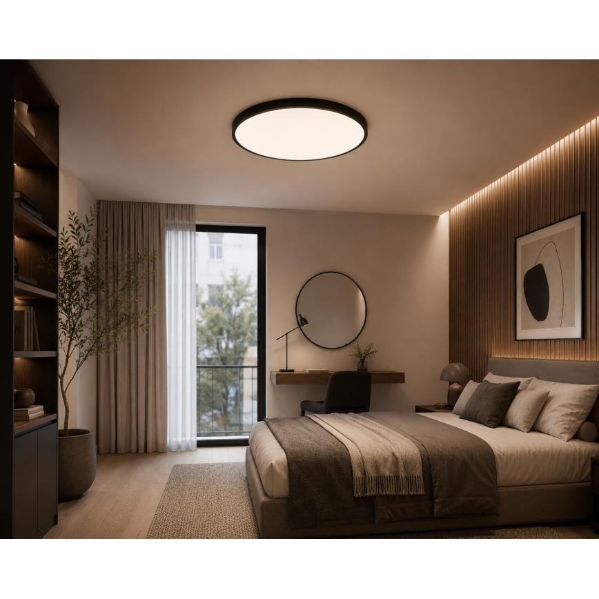 BRILAGI - Plafonnier LED pour salle de bains ZENNA LED/36W/230V Ø 42 cm IP44 noir