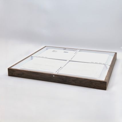 Brilagi - LED Plafonnier de salle de bain WOODY FRAME LED/40W/230V 60x60 cm IP44 noyer