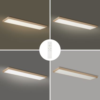 Brilagi - Plafonnier LED dimmable pour salle de bains FRAME SMART LED/50W/230V 120x30 cm 3000-6000K IP44 beige + télécommande