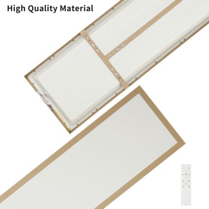 Brilagi - Plafonnier LED dimmable pour salle de bains FRAME SMART LED/50W/230V 120x30 cm 3000-6000K IP44 beige + télécommande