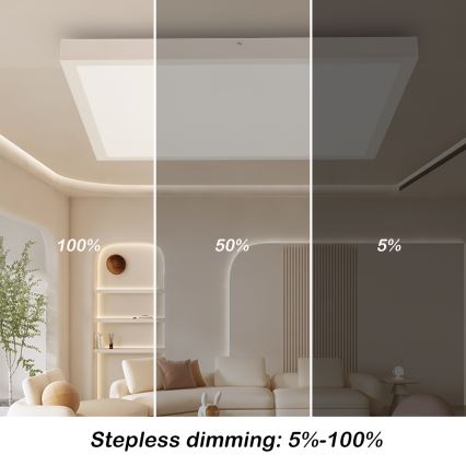 Brilagi - Plafonnier LED dimmable pour salle de bains FRAME SMART LED/50W/230V 60x60 cm 3000-6000K IP44 blanc + télécommande
