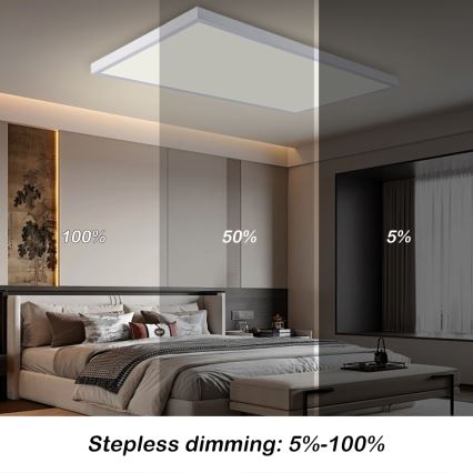 Brilagi - Plafonnier LED dimmable pour salle de bains FRAME SMART LED/96W/230V 120x60 cm 3000-6000K IP44 blanc + télécommande