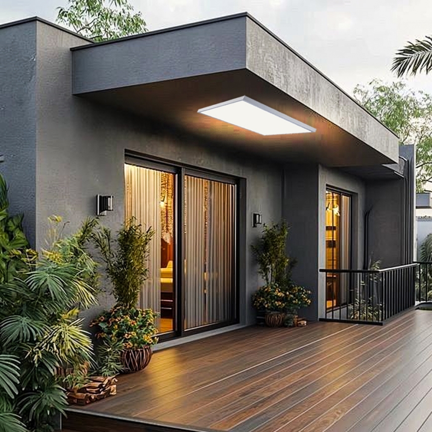 Brilagi - Plafonnier LED dimmable pour salle de bains FRAME SMART LED/96W/230V 120x60 cm 3000-6000K IP44 blanc + télécommande