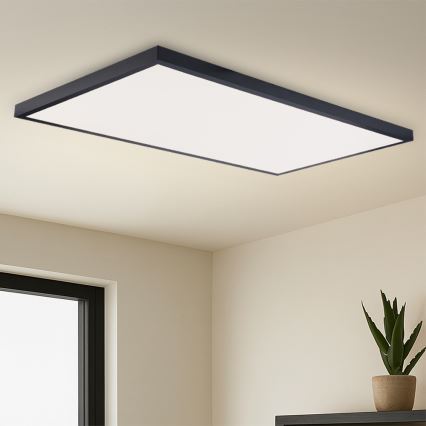 Brilagi - Plafonnier de salle de bains LED dimmable FRAME SMART LED/96W/230V 120x60 cm 3000-6000K IP44 noir + télécommande