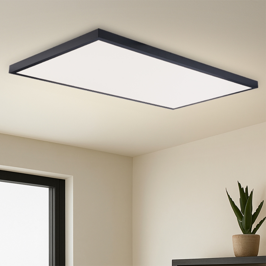 Brilagi - Plafonnier de salle de bains LED dimmable FRAME SMART LED/96W/230V 120x60 cm 3000-6000K IP44 noir + télécommande