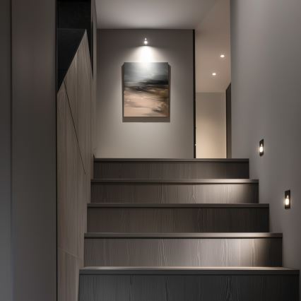 Brilagi - Luminaire LED pour escalier avec capteur de mouvement et crépusculaire JACK LED/1,5W/230V 3000/4000/6500K noir