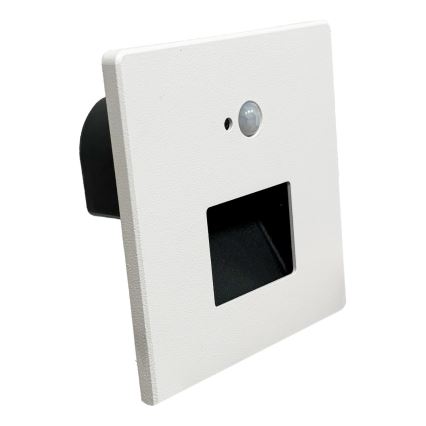 Brilagi - Luminaire LED pour escalier JACK avec détecteur de mouvement et capteur crépusculaire LED/3W/230V 3000/4000/6500K IP65 blanc