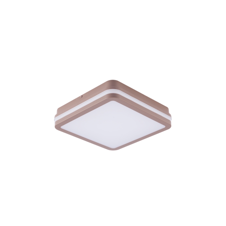 Brilagi - Plafonnier LED d'extérieur BENE avec capteur LED/18W/230V 21,5x21,5 cm marron IP54