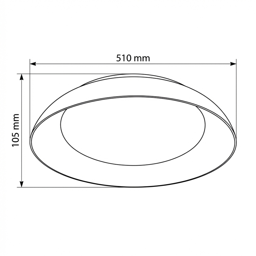 Brilagi - Plafonnier LED dimmable ALVA LED/48W/230V 3000-6500K Ø 51 cm noir + télécommande
