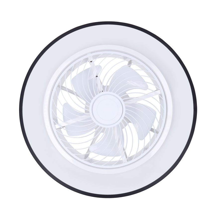 Brilagi - Plafonnier LED dimmable avec ventilateur LED/30W/230V 3000-6500K Ø 50 cm noir + télécommande
